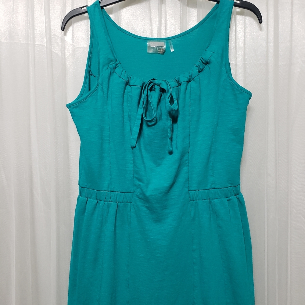 Athleta Sz M Empress Scoop Neck Dress Teal #905950 - Picture 3 of 11